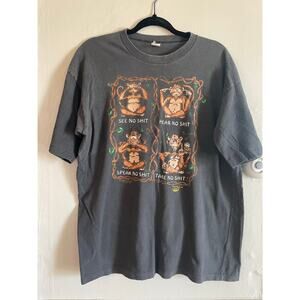 Vintage Rare Monkey Shirt See Hear Speak Take no Sh*t Single Stitch